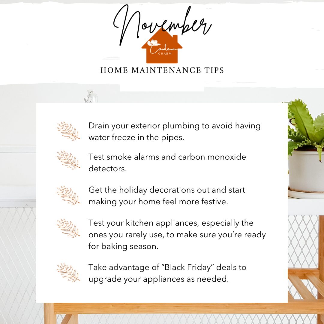 Easy Home Maintenance Tips you can do this  November